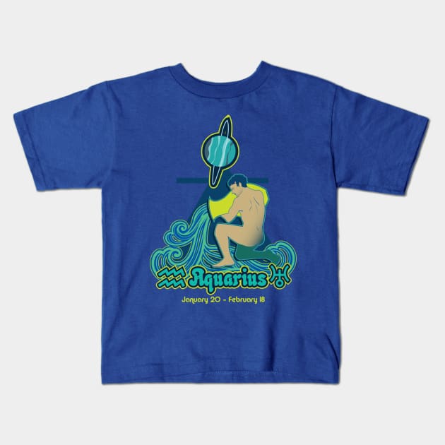 Aquarius Kids T-Shirt by Pisceandaydreamer